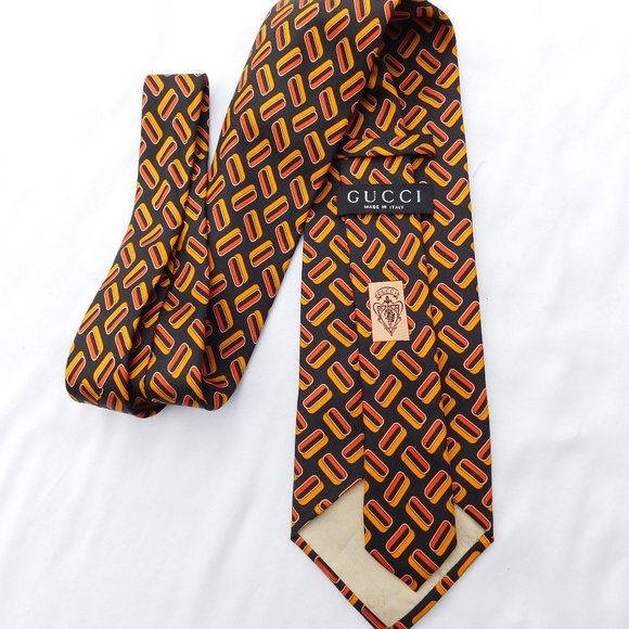 VINTAGE GUCCI SILK TIE - Picture 4 of 4